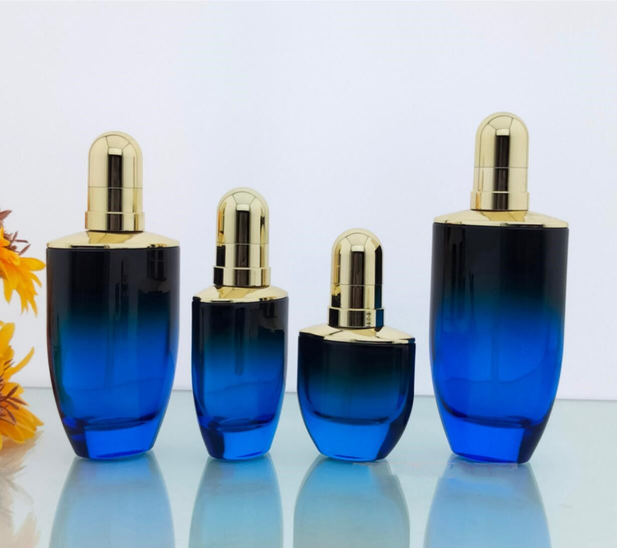 wholesale 20g 50g 30ml 50ml 100ml 120ml cosmetic glass bottle sets glass jar for skincare face cream lotion bottle