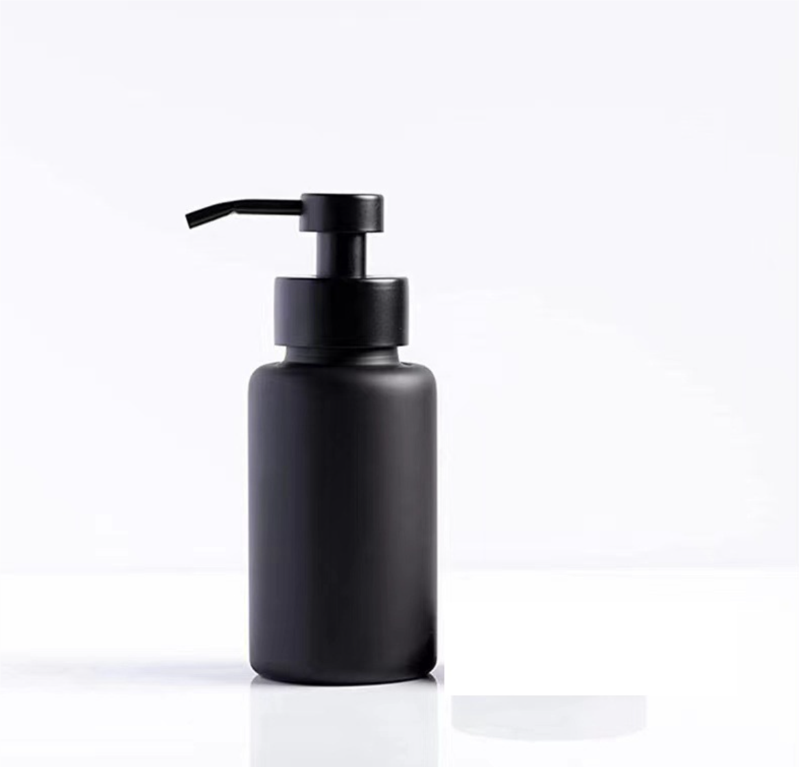 high quality empty cosmetic glass foam pump bottle for hand liquid soap