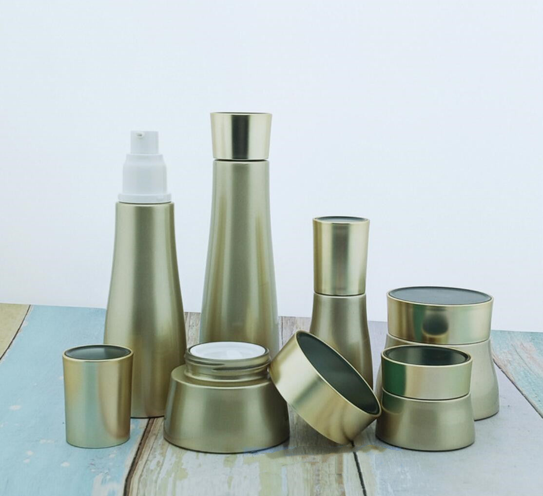 OEM ODM Round Lotion Serum face Cream Glass Cosmetic Jar 30 50g 40ml100ml 120ml Luxury Skincare Packaging glass Bottle Set