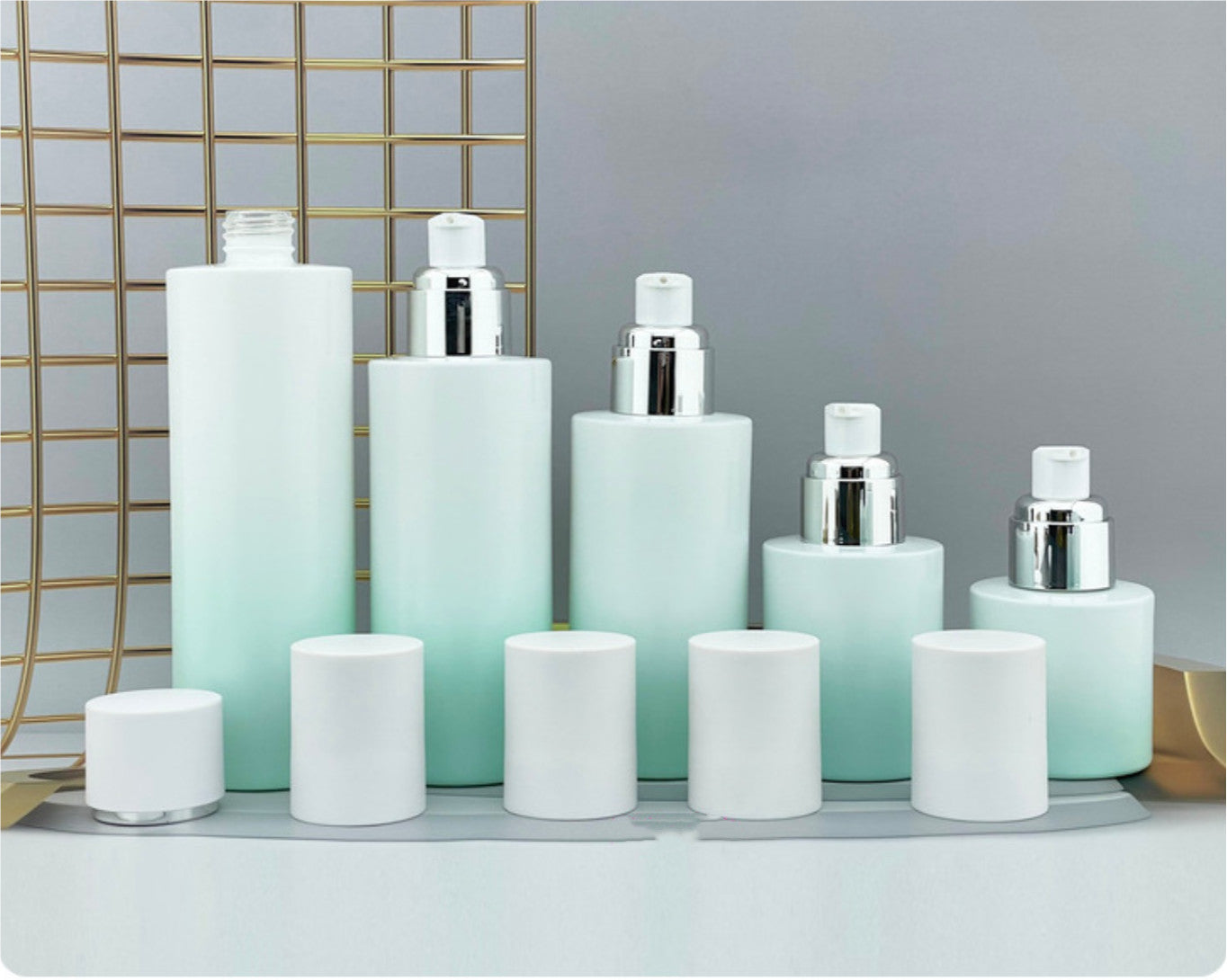 wholesale 30g 50g 100g 15ml 20ml 30ml 50ml 100ml 150ml cosmetic glass bottle sets glass jar for skincare face cream lotion bottle