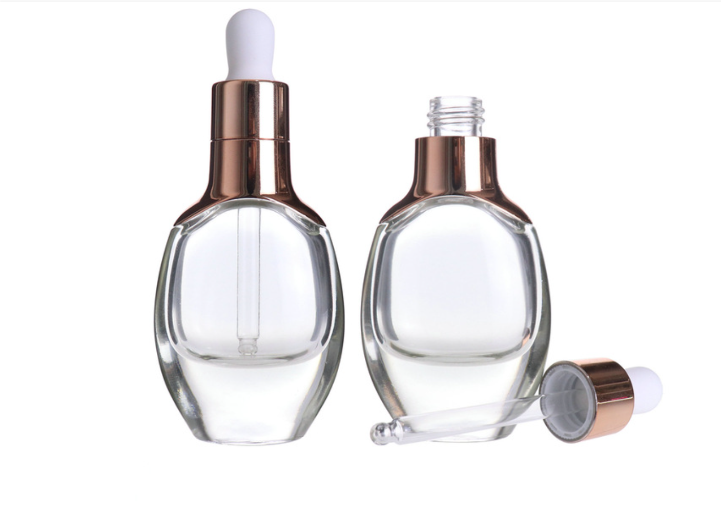 high quality new style 15ml 30ml round essential oil bottle cosmetic glass dropper bottle wholesale