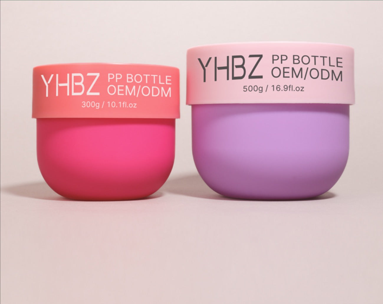 new style matte colourful cosmetic PP cream jar 100g 200g 300g 500g with lid