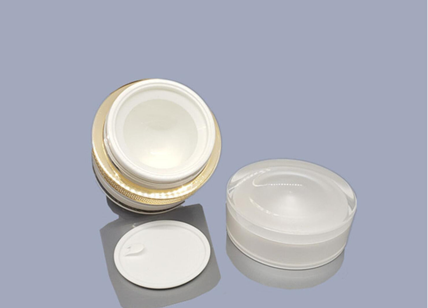 Luxury Custom Acrylic Cream Jars Cosmetic Bottles And Jars Set For Cosmetic Packing