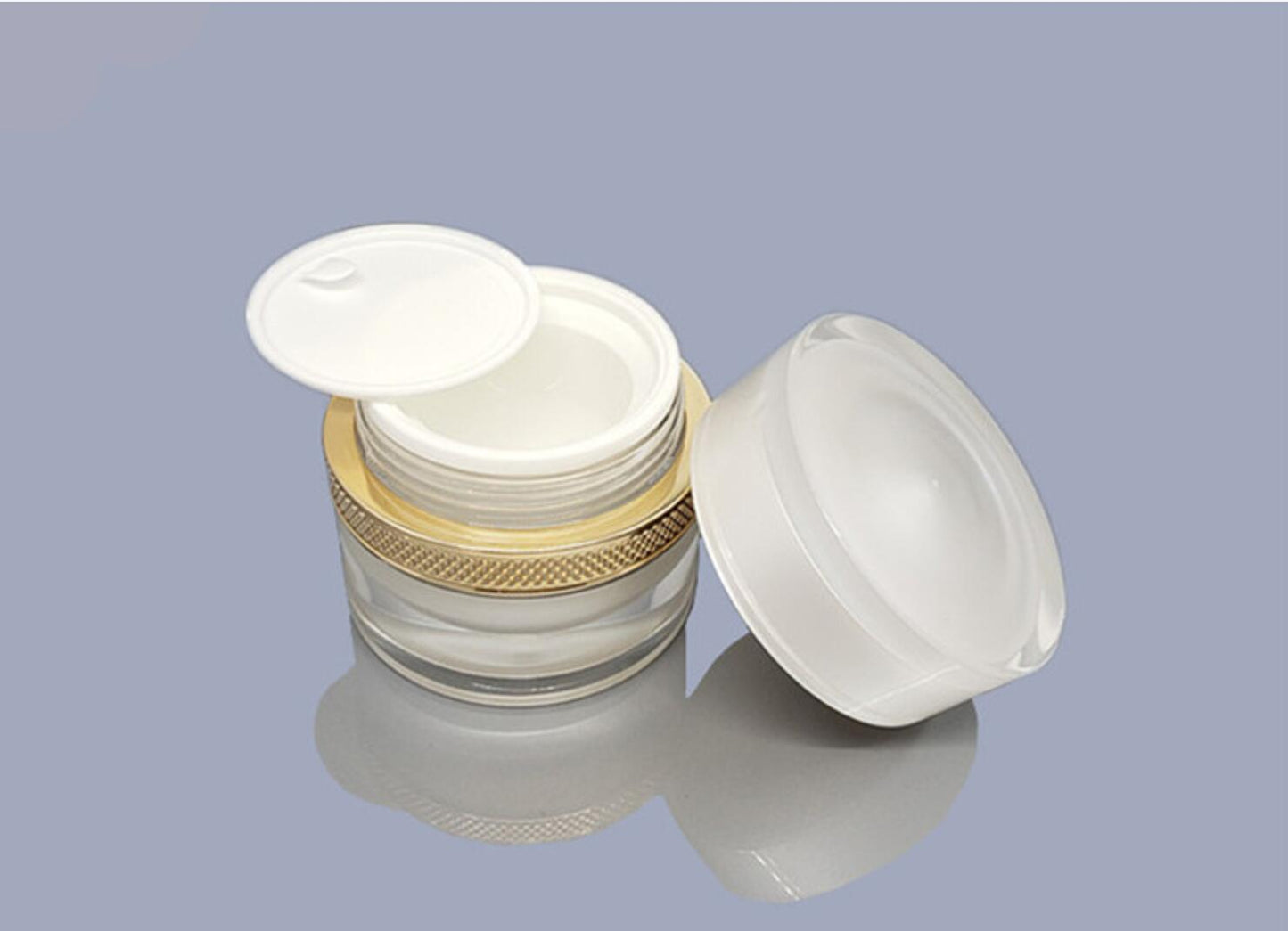 Luxury Custom Acrylic Cream Jars Cosmetic Bottles And Jars Set For Cosmetic Packing