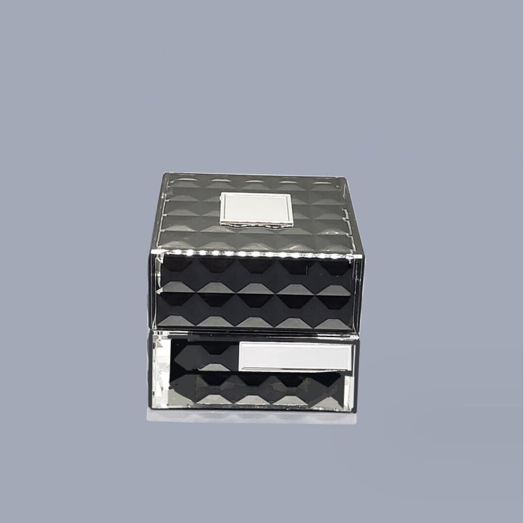 luxury square shape black colour plastic acrylic cream jar lotion bottles wholesale