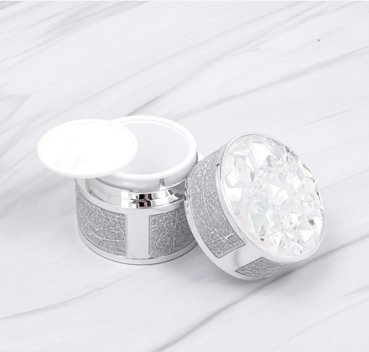 luxury acrylic skincare packaging set diamond double wall cosmetic packaging set 30g 50g 50ml 100ml luxury skincare bottles