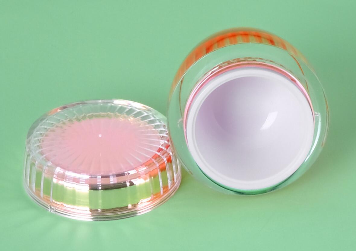 Unique Design Acrylic Luxury 30/50/80/100/120ml Lotion Pump Bottles 30/50g Cream jar For Cosmetic Set Plastic Packaging