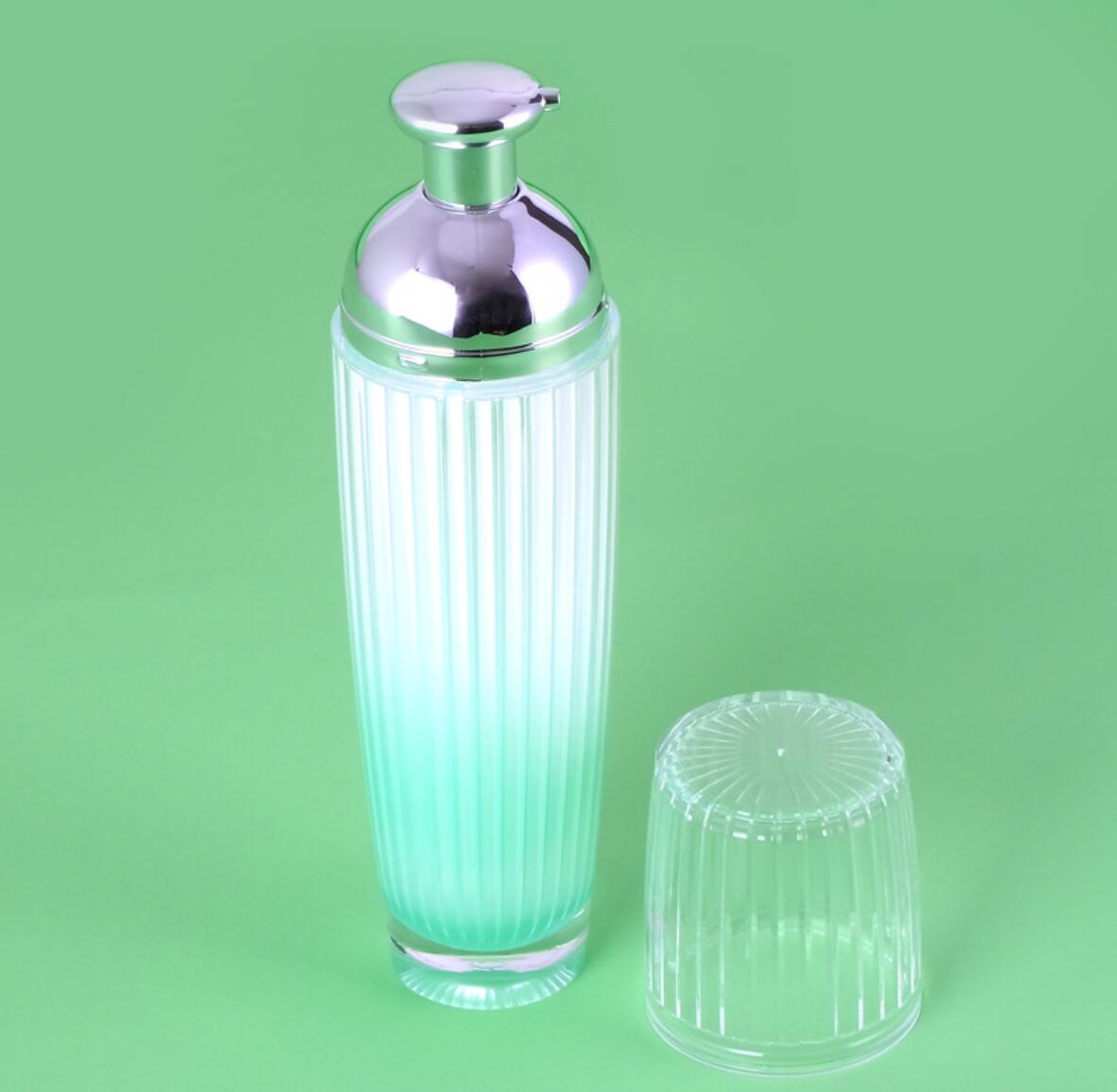 Unique Design Acrylic Luxury 30/50/80/100/120ml Lotion Pump Bottles 30/50g Cream jar For Cosmetic Set Plastic Packaging