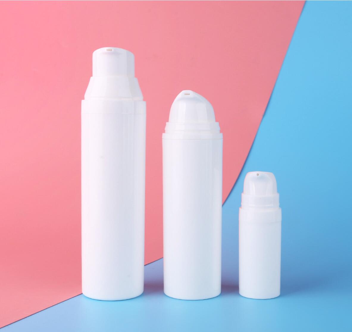 High quality plastic custom pp plastic 15ml 30ml 50ml airless pump bottle wholesale