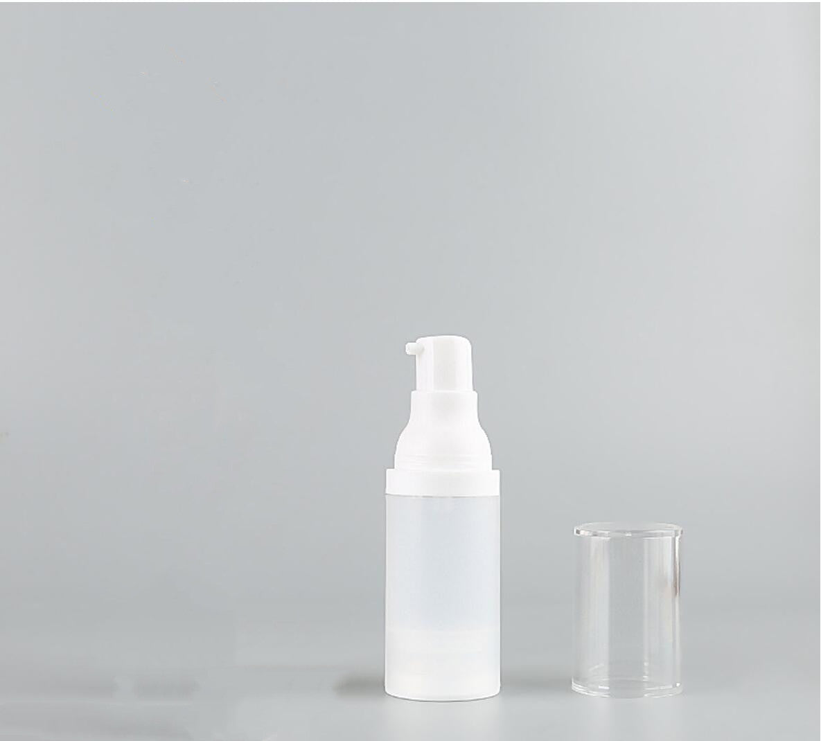 Frost White PP Plastic Matte Cosmetic Airless Pump Bottle With Lotion Pump Wholesale
