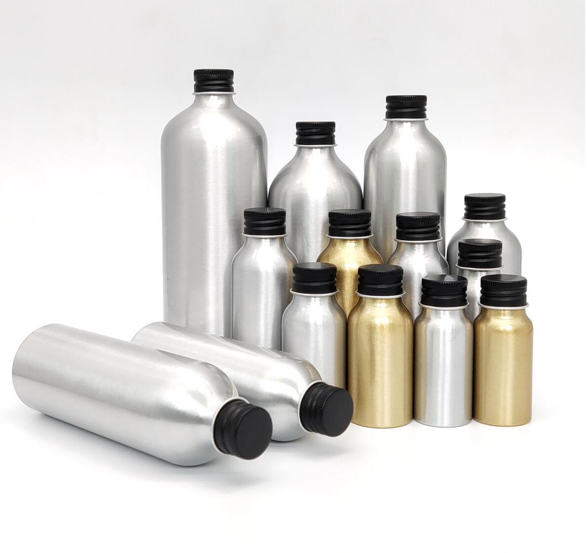 Custom Colored 30Ml 50Ml 100Ml 120Ml 250Ml Cream Bottle Spiral Aluminum Cap Cosmetic Aluminium Bottle