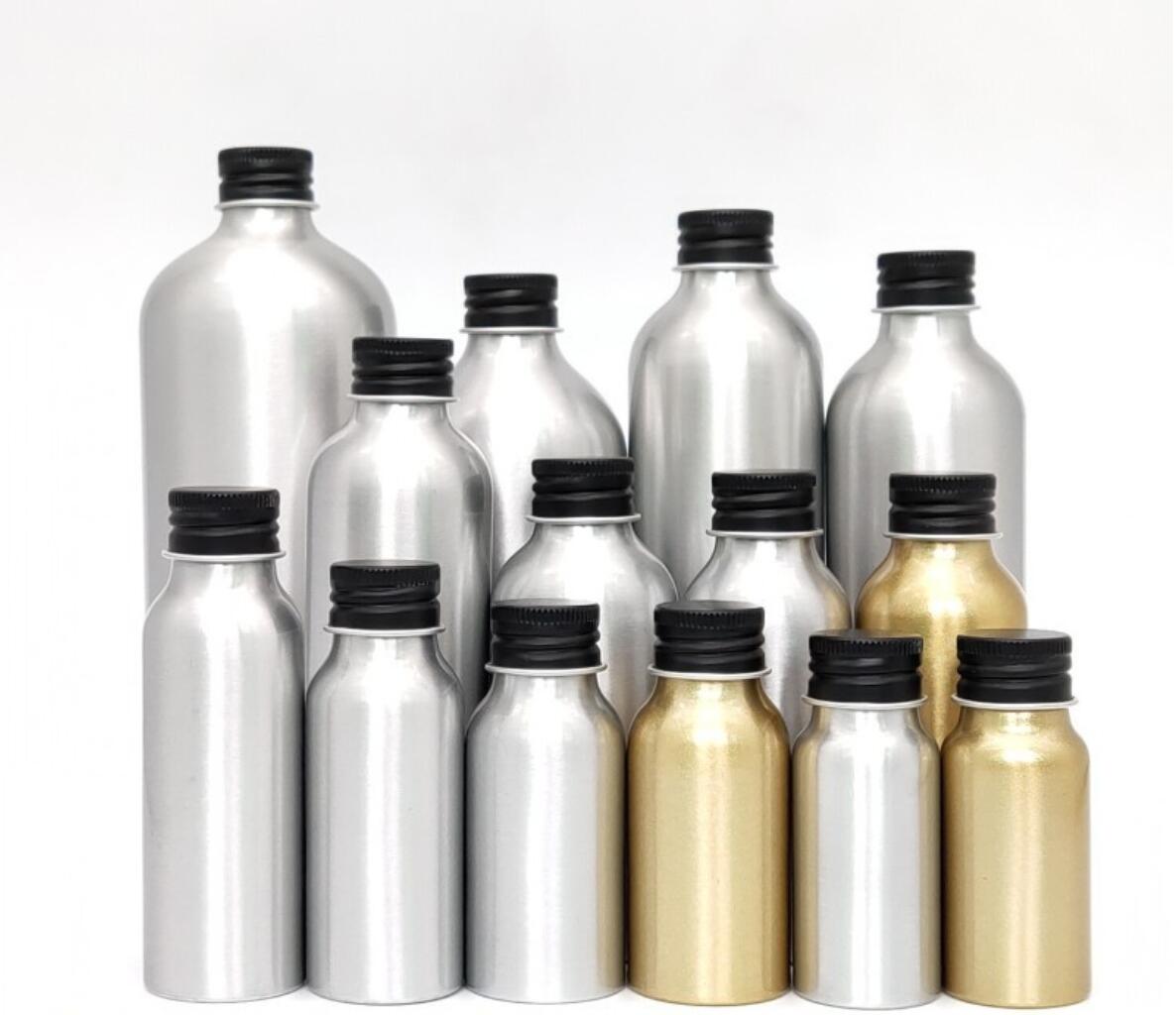 Custom Colored 30Ml 50Ml 100Ml 120Ml 250Ml Cream Bottle Spiral Aluminum Cap Cosmetic Aluminium Bottle