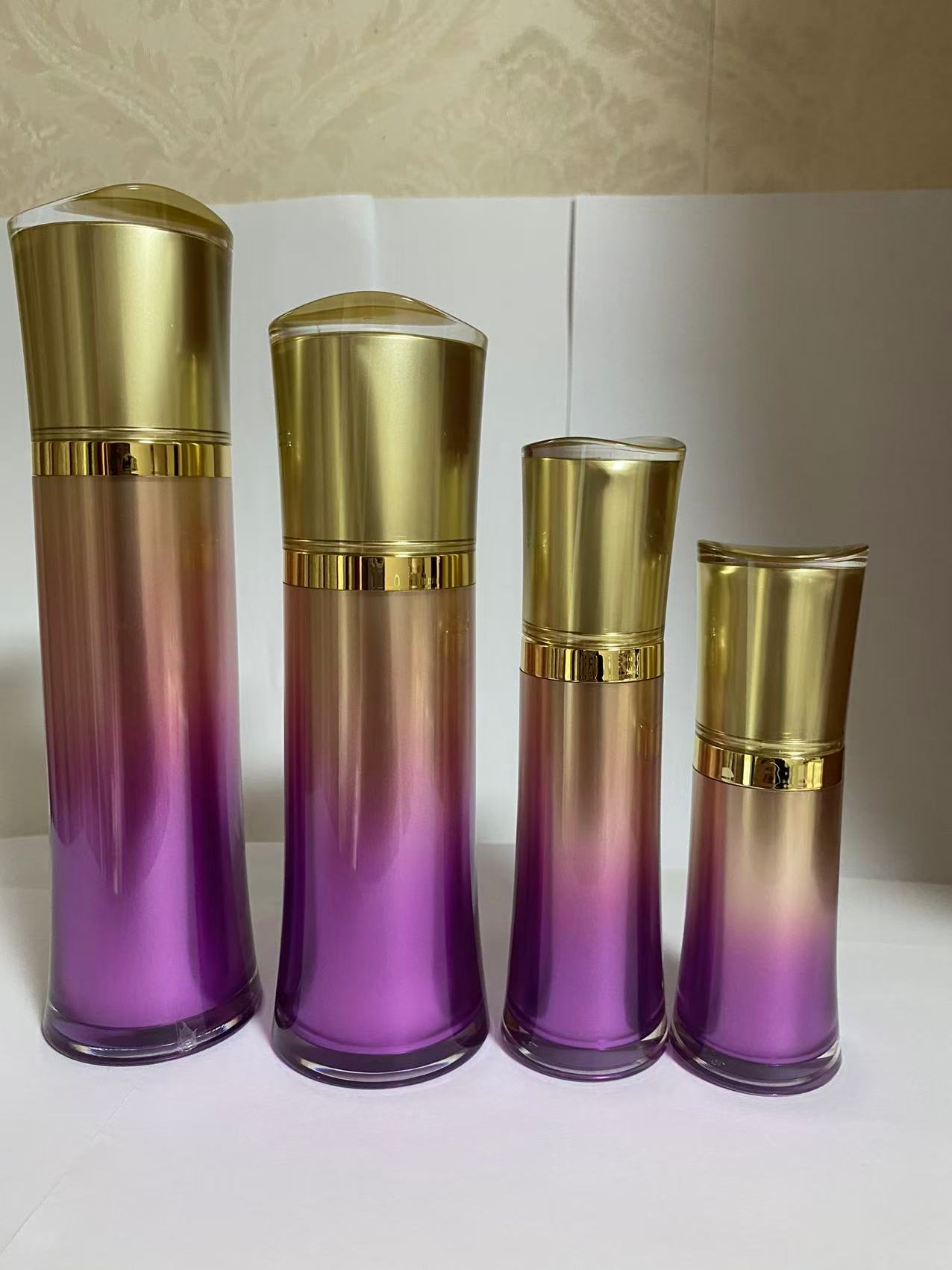 2015 high quality empty plastic skin care package luxury cosmetic bottles cream jar wholesale