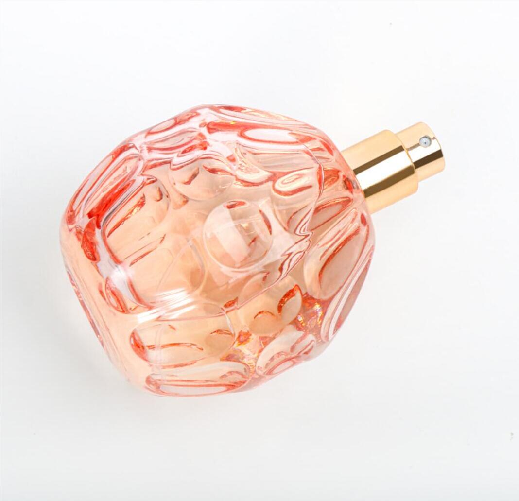 Custom Round Empty Clear Fragrance Glass Perfume Bottle 100ml Perfume Spray Glass Bottles with Cap