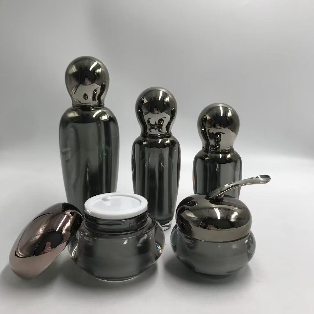 2025 high end empty round double wall plastic cosmetic acrylic bottles cream jar wholelsale