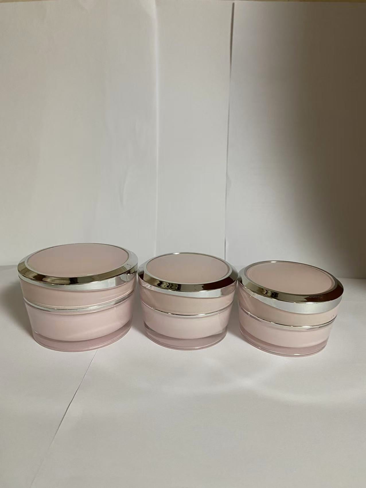high end empty luxury plastic airless bottle cream jar skin care package wholesale