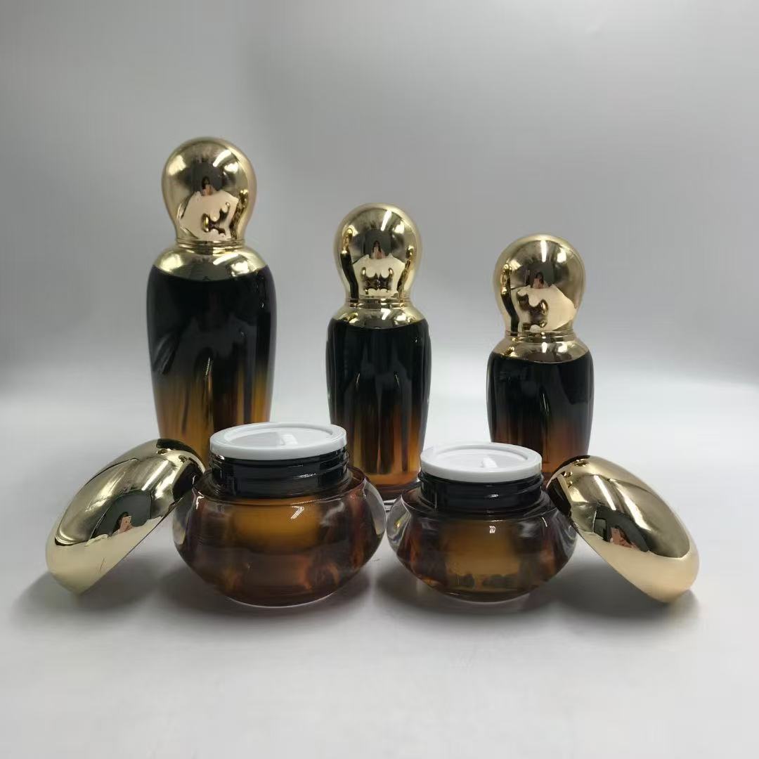 2025 high end empty round double wall plastic cosmetic acrylic bottles cream jar wholelsale