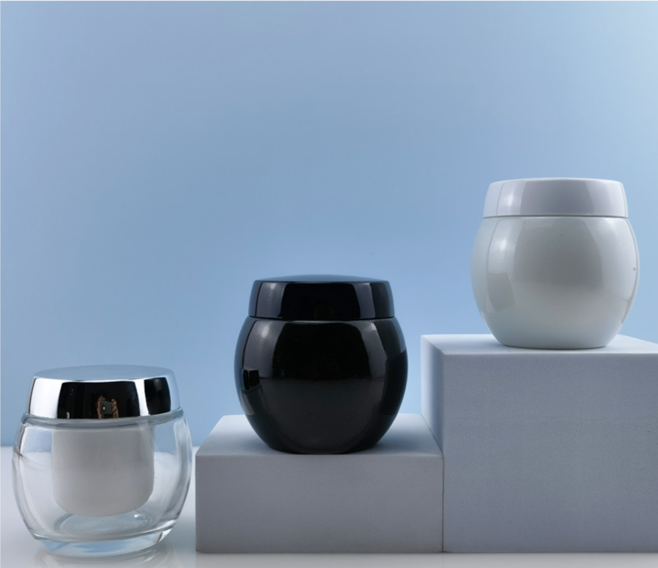 high quality empty cream jar round shape 30g 50g 120g black glass cream jar whoesale