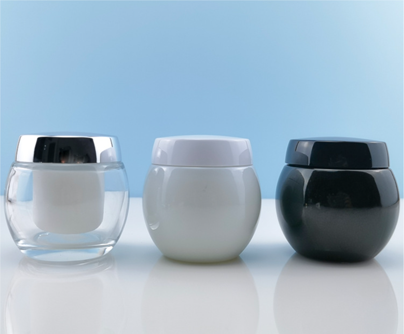 high quality empty cream jar round shape 30g 50g 120g black glass cream jar whoesale