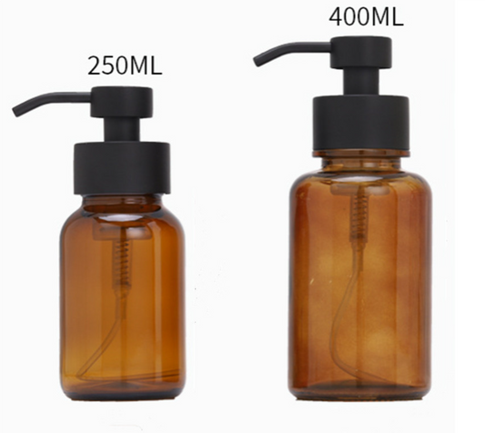 high quality empty cosmetic glass foam pump bottle  for hand liquid soap