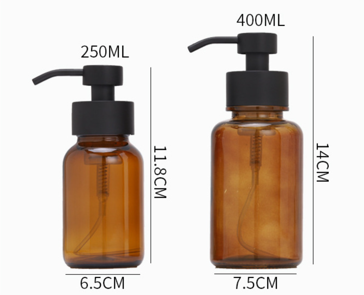 high quality empty cosmetic glass foam pump bottle  for hand liquid soap