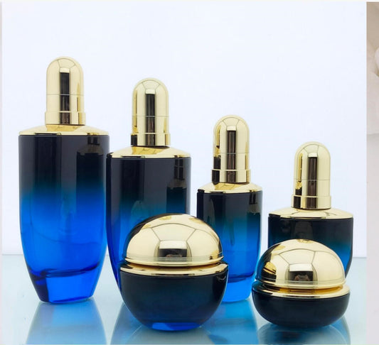 wholesale 20g 50g 30ml 50ml 100ml 120ml cosmetic glass bottle sets glass jar for skincare face cream lotion bottle
