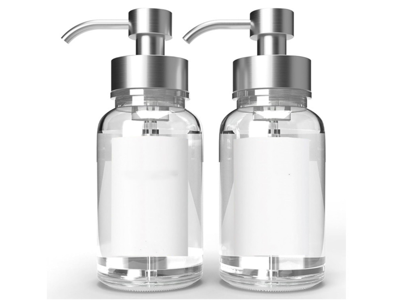 high quality empty cosmetic glass foam pump bottle  for hand liquid soap