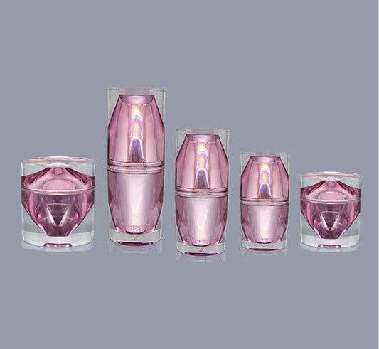High quality new high-end acrylic cream lotion pink purple diamond acrylic lotion bottle wholesale