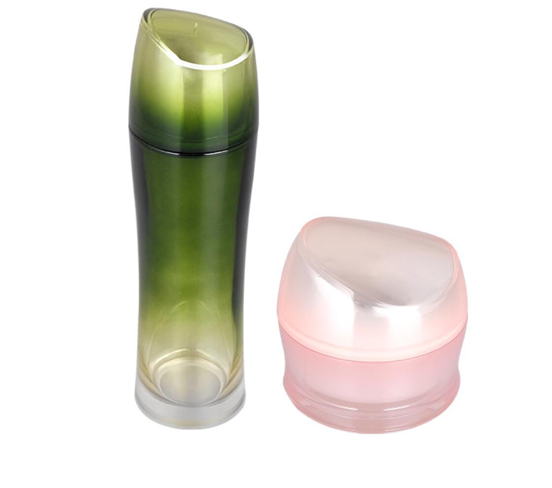 high end new style luxury acrylic cosmetic bottle 50ml 120ml plastic acrylic creamjar 50g cosmetic package