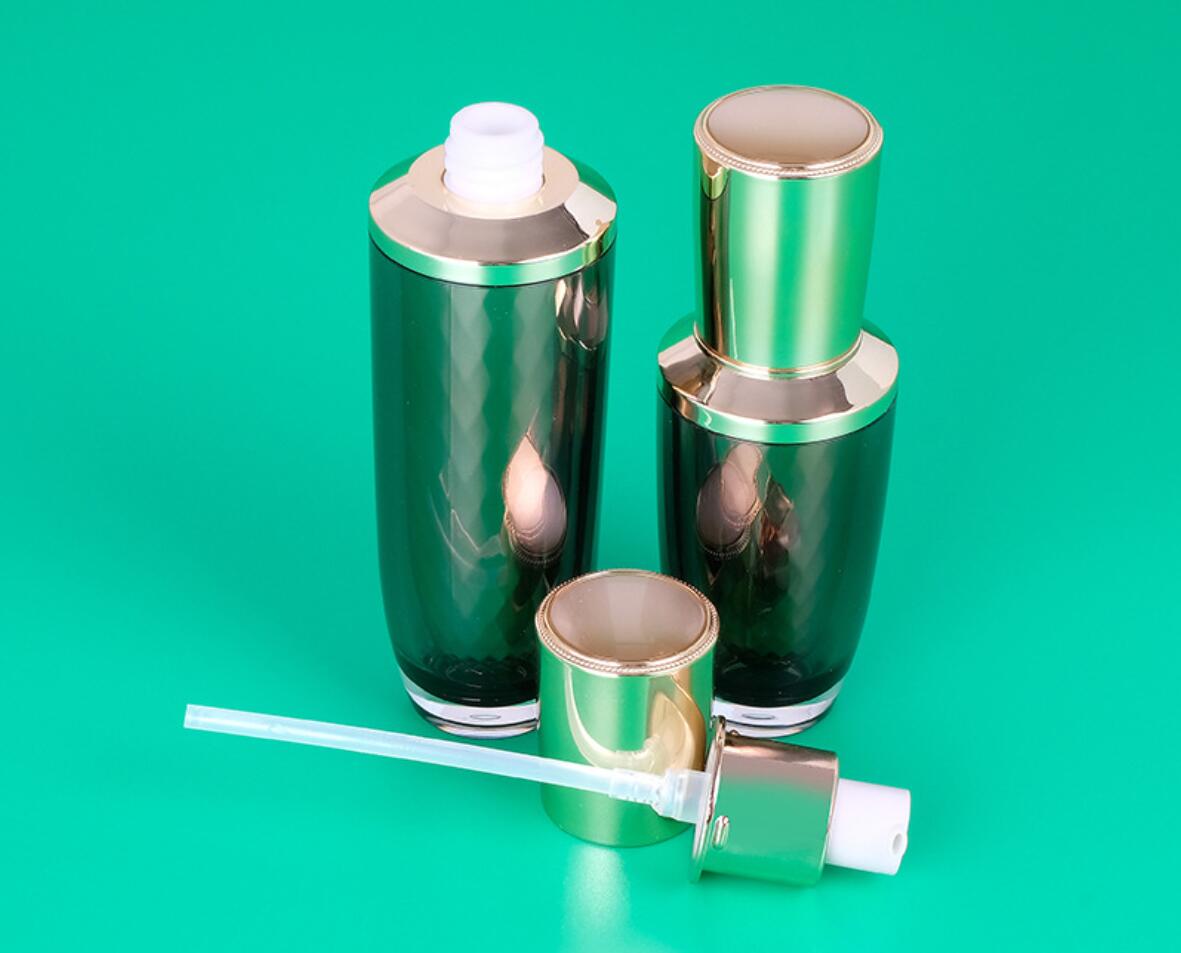 Cosmetic Packaging Set 30ml 50ml 100ml Plastic Lotion Pump Bottle 50g 100g Acrylic Plastic Cream Jar