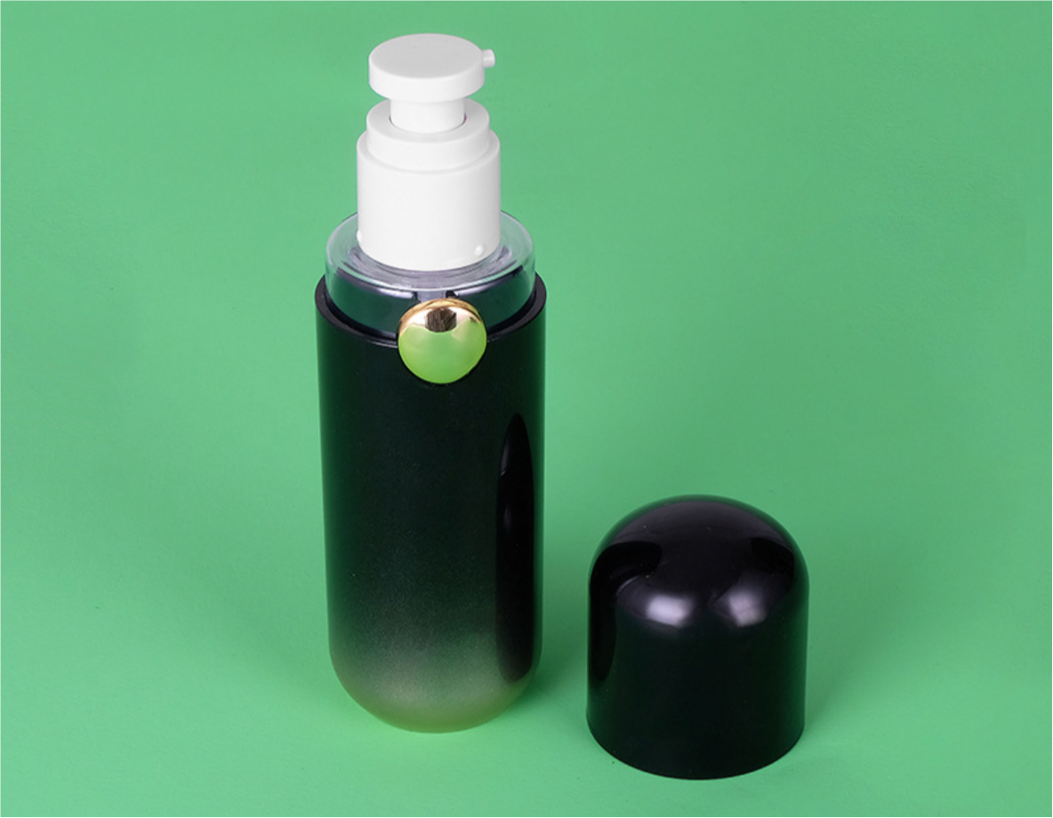 Low Price Empty Luxury High End Cosmetic Bottles black round cosmetic acrylic bottles set