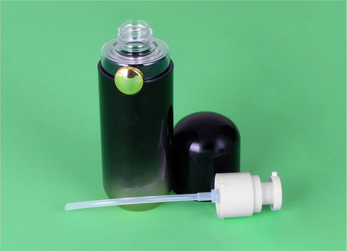 Low Price Empty Luxury High End Cosmetic Bottles black round cosmetic acrylic bottles set