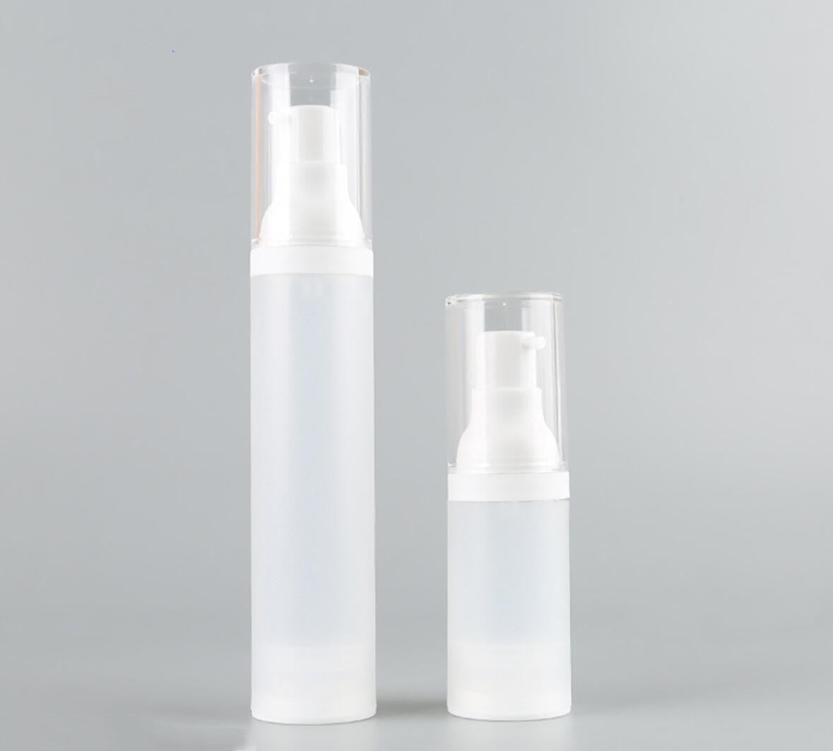 Frost White PP Plastic Matte Cosmetic Airless Pump Bottle With Lotion Pump Wholesale