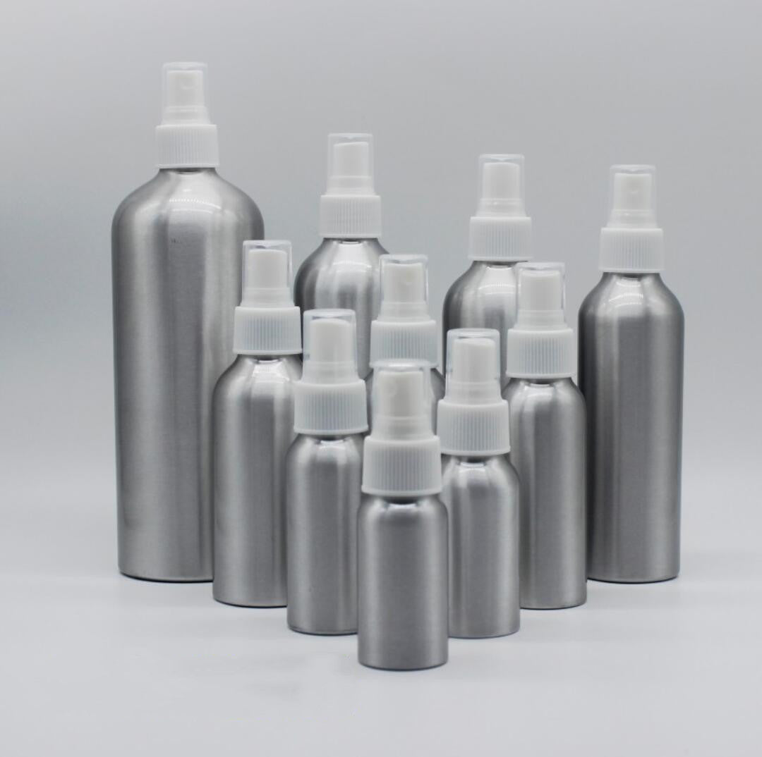 Factory Sell High Quality Unique Empty Screw Bottle Spray Aluminum Bottle 20ml 30ml 50ml 60ml 80ml 100ml 120ml 200ml