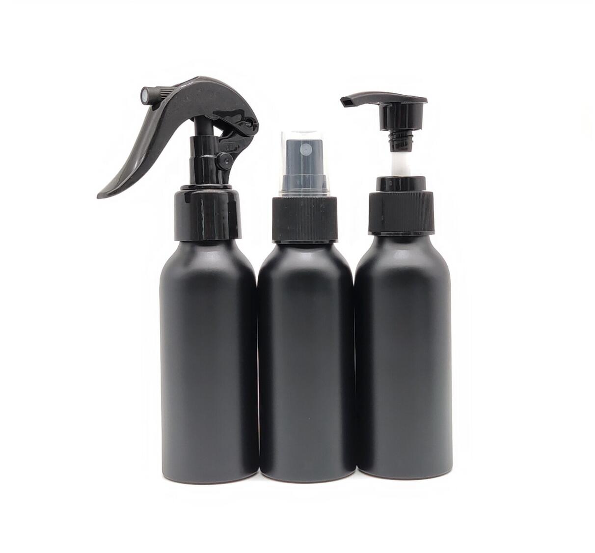 30ml 50ml 100ml 120ml 150ml 250ml empty metal silver oil aluminum lotion  pump bottle for cosmetic packaging
