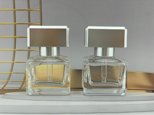 2025 new style  high end glass dropper bottle cosmetic essential oil package with lid
