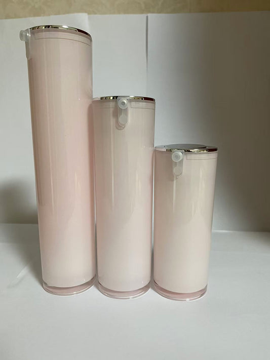 high end empty luxury plastic airless bottle cream jar skin care package wholesale