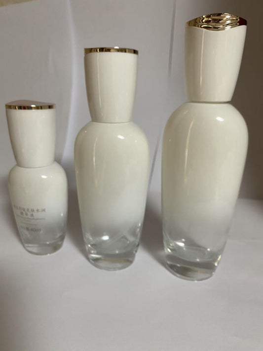 :2025 new style high end cosmetic glass bottles cosmetic cream jars skin care package wholesale