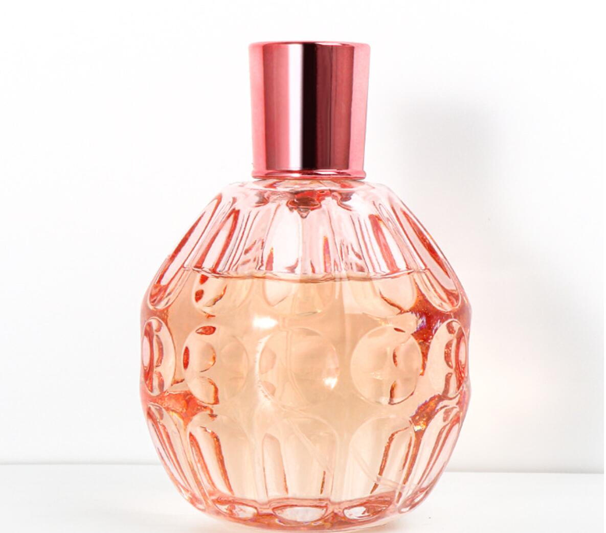 Custom Round Empty Clear Fragrance Glass Perfume Bottle 100ml Perfume Spray Glass Bottles with Cap