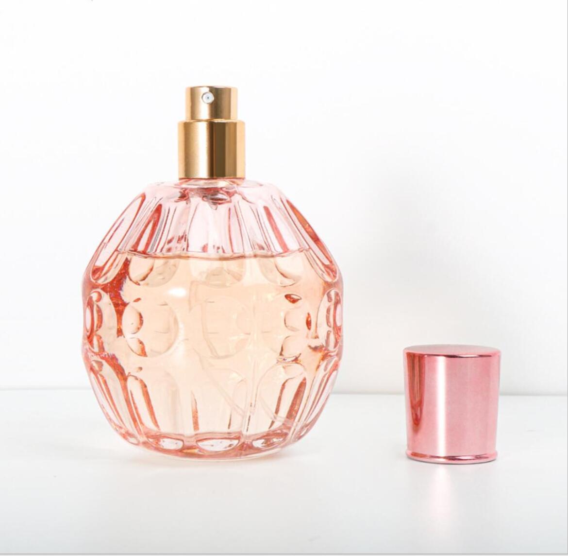 Custom Round Empty Clear Fragrance Glass Perfume Bottle 100ml Perfume Spray Glass Bottles with Cap