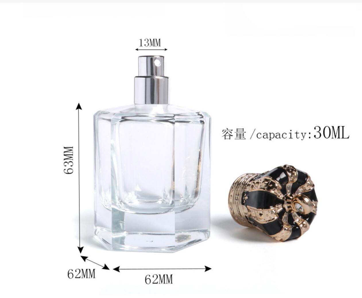 Best Selling Quality Transparent 50ml Glass Bottle Glass Baby Bottle Perfume Bottle with Pump Sprayer
