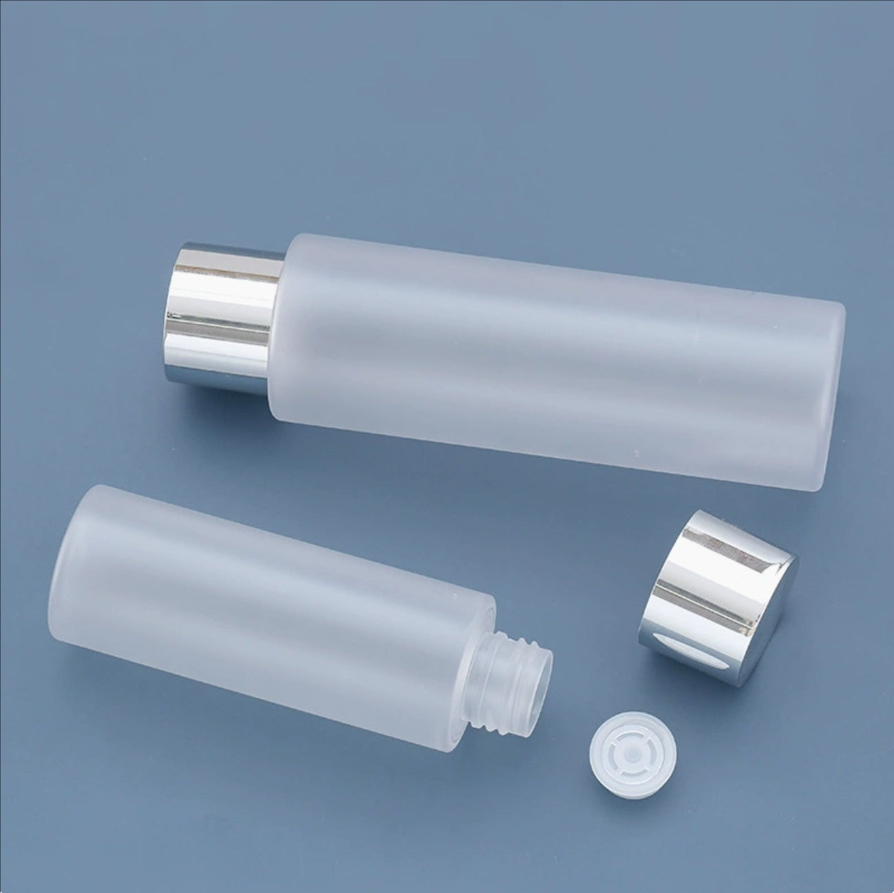 luxury empty plastic lotion bottles frosted plastic pet bottles with screw cap skin care package