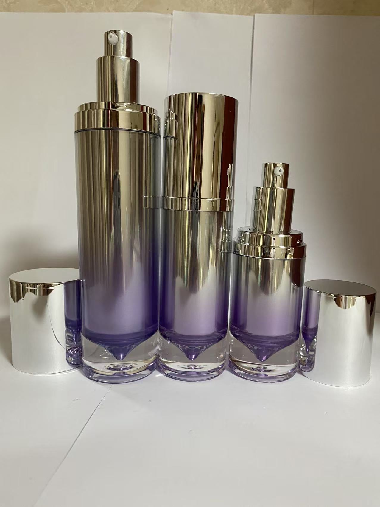 high quality round plastic acrylic cosmetic bottles cream jar cosmetic skin care package wholesale
