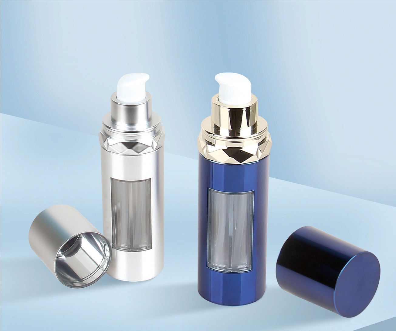 2025 new style empty double tube single head acrylic plastic eye serum bottles wholesale