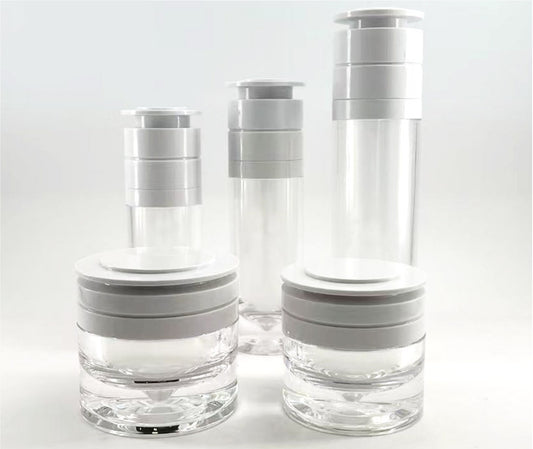high quallity luxury empty plastic acrylic cosmetic bottles thick wall diamond skin care package wholesale