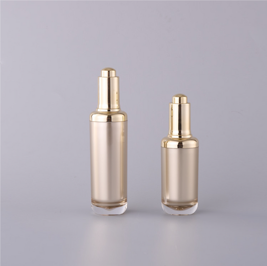 30ml 50ml luxury empty gold plastic acrylic dropper bottle wholesale