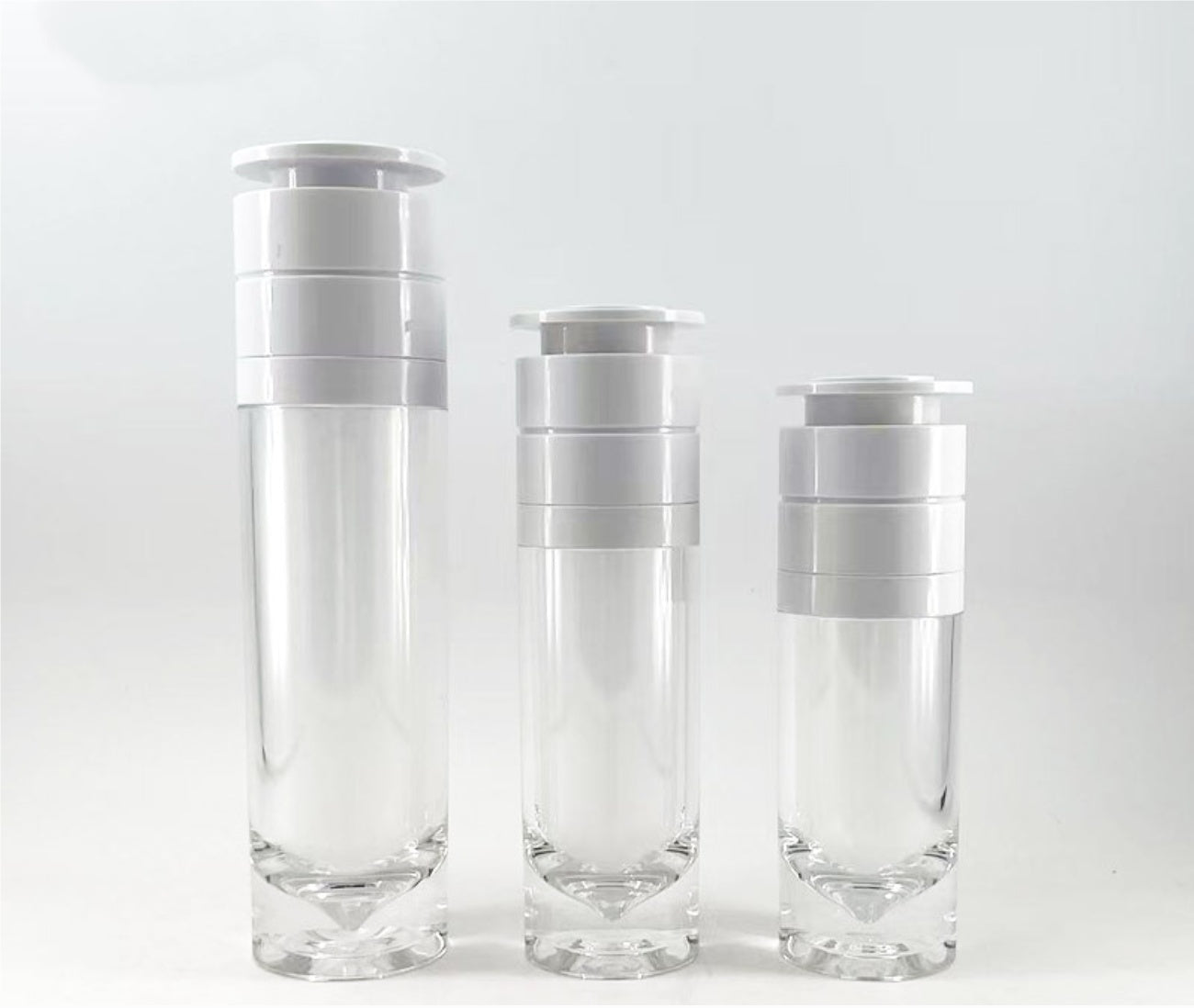 high quallity luxury empty plastic acrylic cosmetic bottles thick wall diamond skin care package wholesale