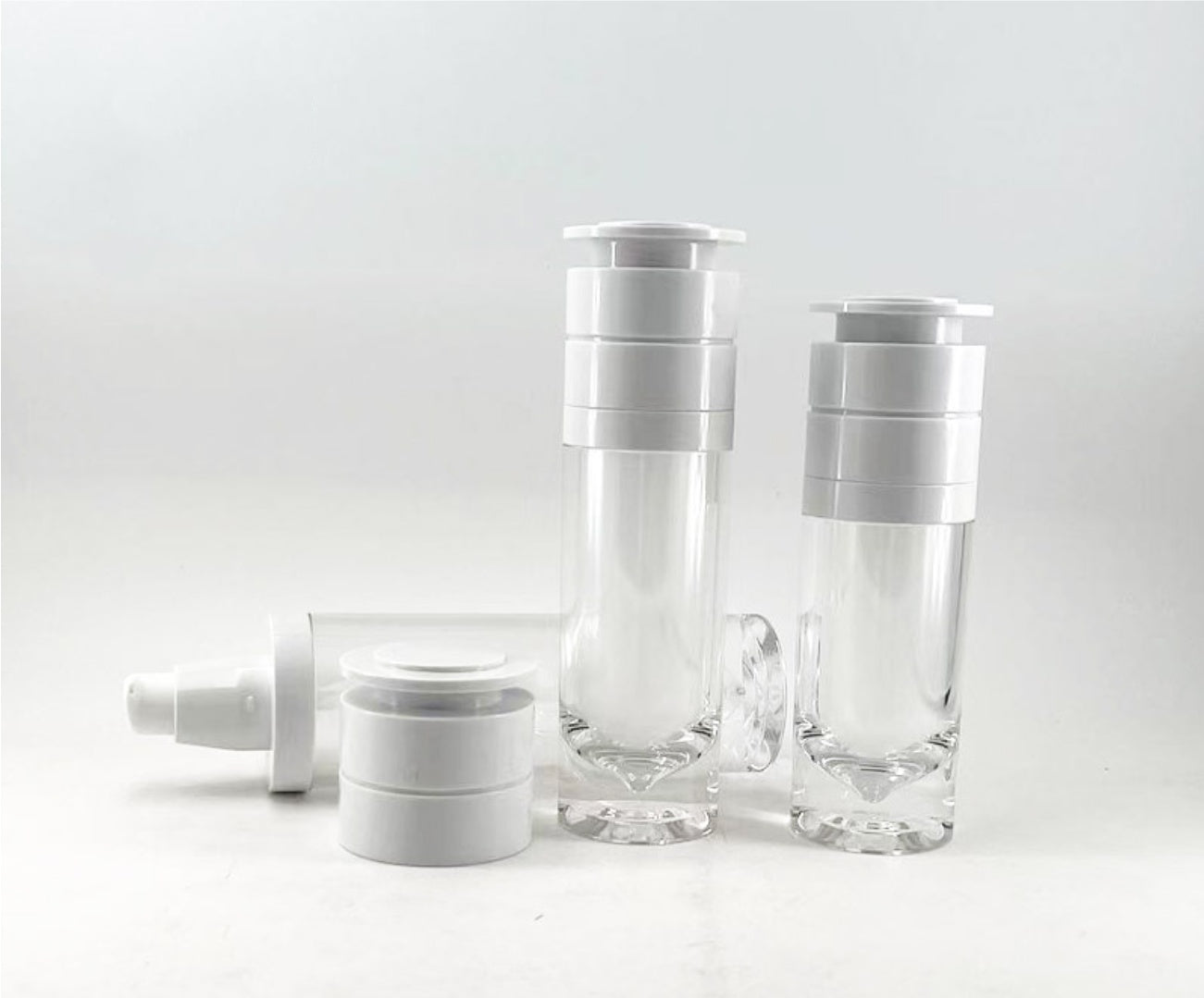 high quallity luxury empty plastic acrylic cosmetic bottles thick wall diamond skin care package wholesale