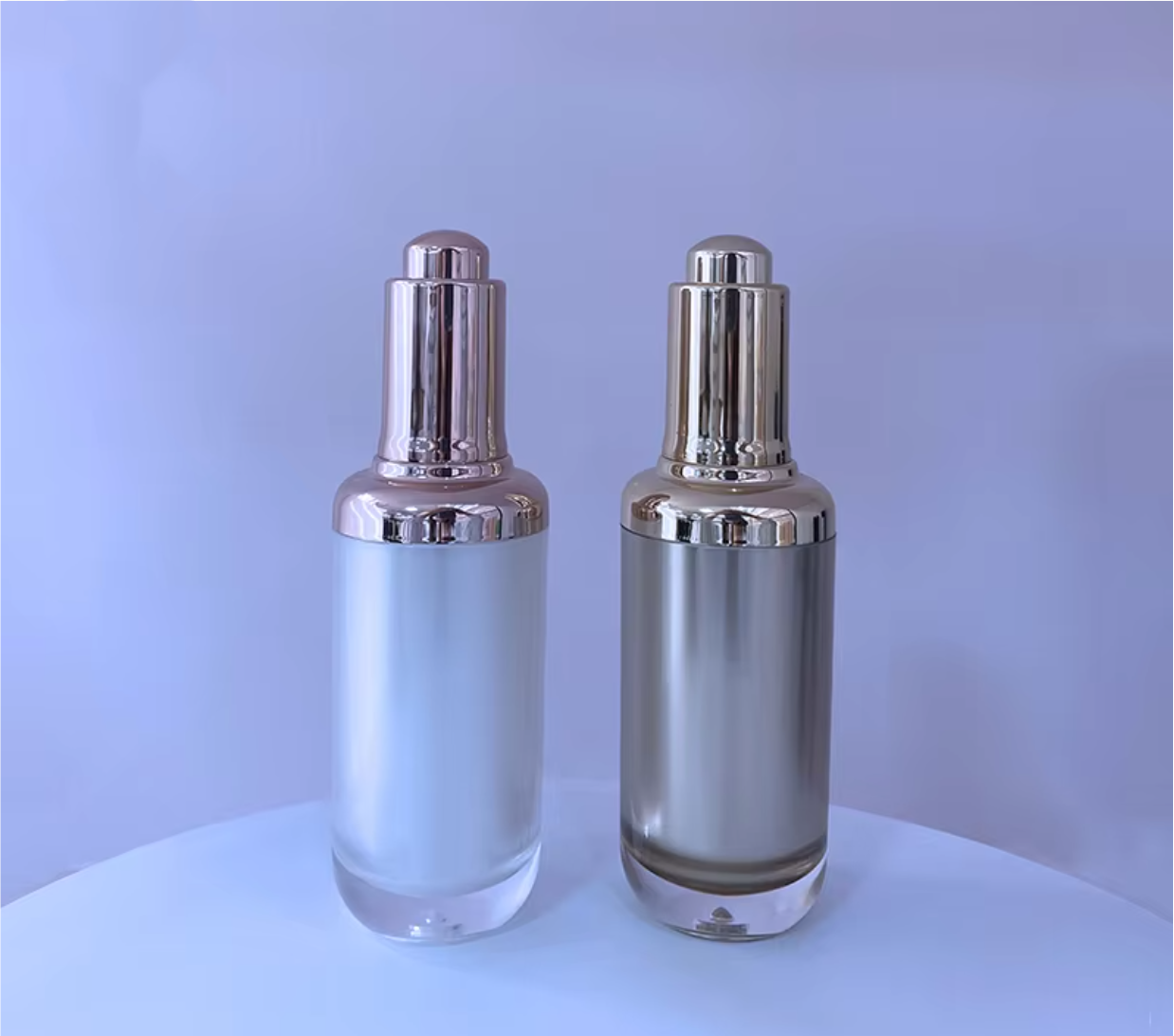30ml 50ml luxury empty gold plastic acrylic dropper bottle wholesale