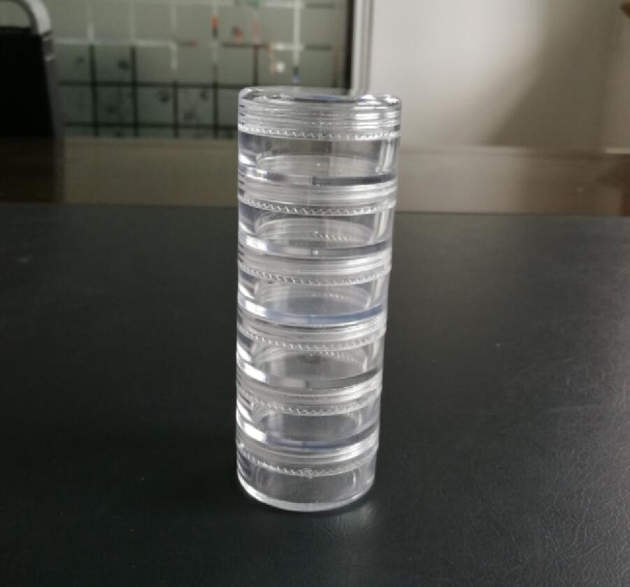factory manufacture high quality empty plastic PS multi-layer cosmetic cream jar cosmetic package